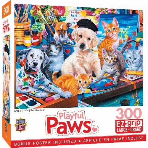 MasterPieces Playful Paws Jigsaw Puzzle - Arts & Crafts - 300 Piece - Image 1