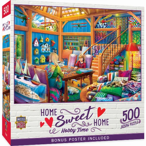 MasterPieces Home Sweet Home Jigsaw Puzzle - Hobby Time - 500 Piece - Image 1