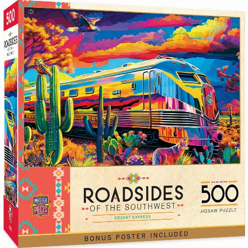 MasterPieces Roadsides of the Southwest Jigsaw Puzzle - Desert Express - 500 Piece - Image 1