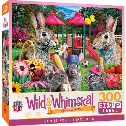 MasterPieces Wild & Whimsical Jigsaw Puzzle - Playdate at the Park - 300 Piece - Image 1