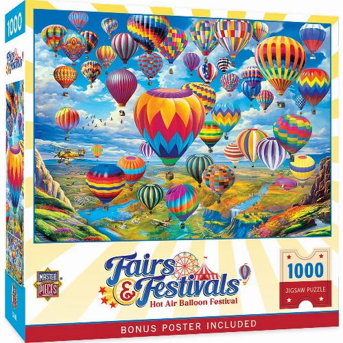 MasterPieces Fairs & Festivals Jigsaw Puzzle - Hot Air Balloon Festival - 1000 Piece - Image 1