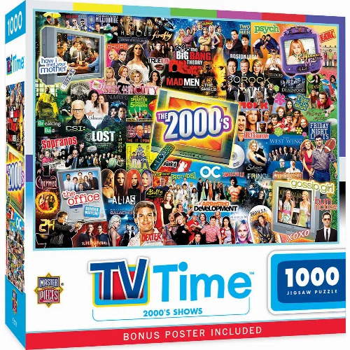 MasterPieces TV Time Jigsaw Puzzle - 2000's Shows - 1000 Piece - Image 1