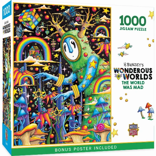 MasterPieces Wonderous Worlds Jigsaw Puzzle - The World Was Mad - 1000 Piece - Image 1
