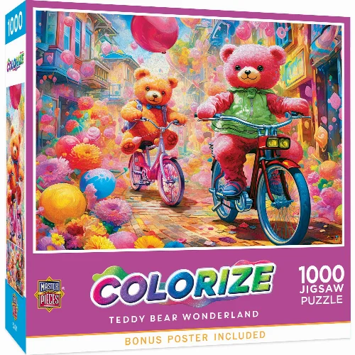 MasterPieces Colorize Jigsaw Puzzle - Teddy Bear Wonderland - 1000 Piece - Image 1