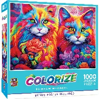 MasterPieces Colorize Jigsaw Puzzle - Rainbow Whiskers - 1000 Piece