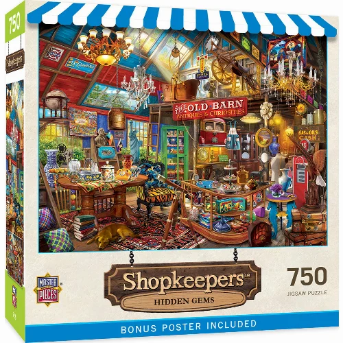 MasterPieces Shopkeepers Jigsaw Puzzle - Hidden Gems - 750 Piece - Image 1