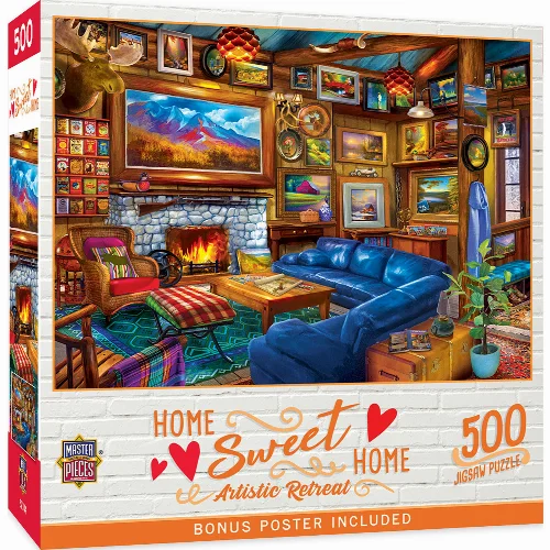 MasterPieces Home Sweet Home Jigsaw Puzzle - Artistic Retreat - 500 Piece - Image 1