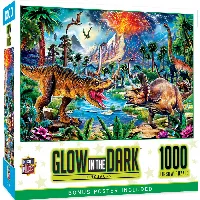 MasterPieces Glow in the Dark Jigsaw Puzzle - Dinosaurs - 1000 Piece