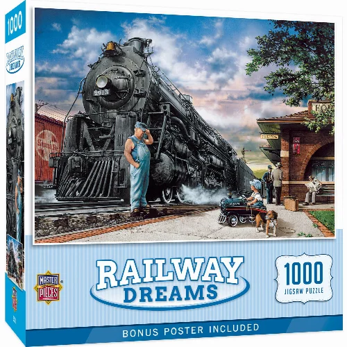 MasterPieces Childhood Dreams Jigsaw Puzzle - Railway Dreams - 1000 Piece - Image 1