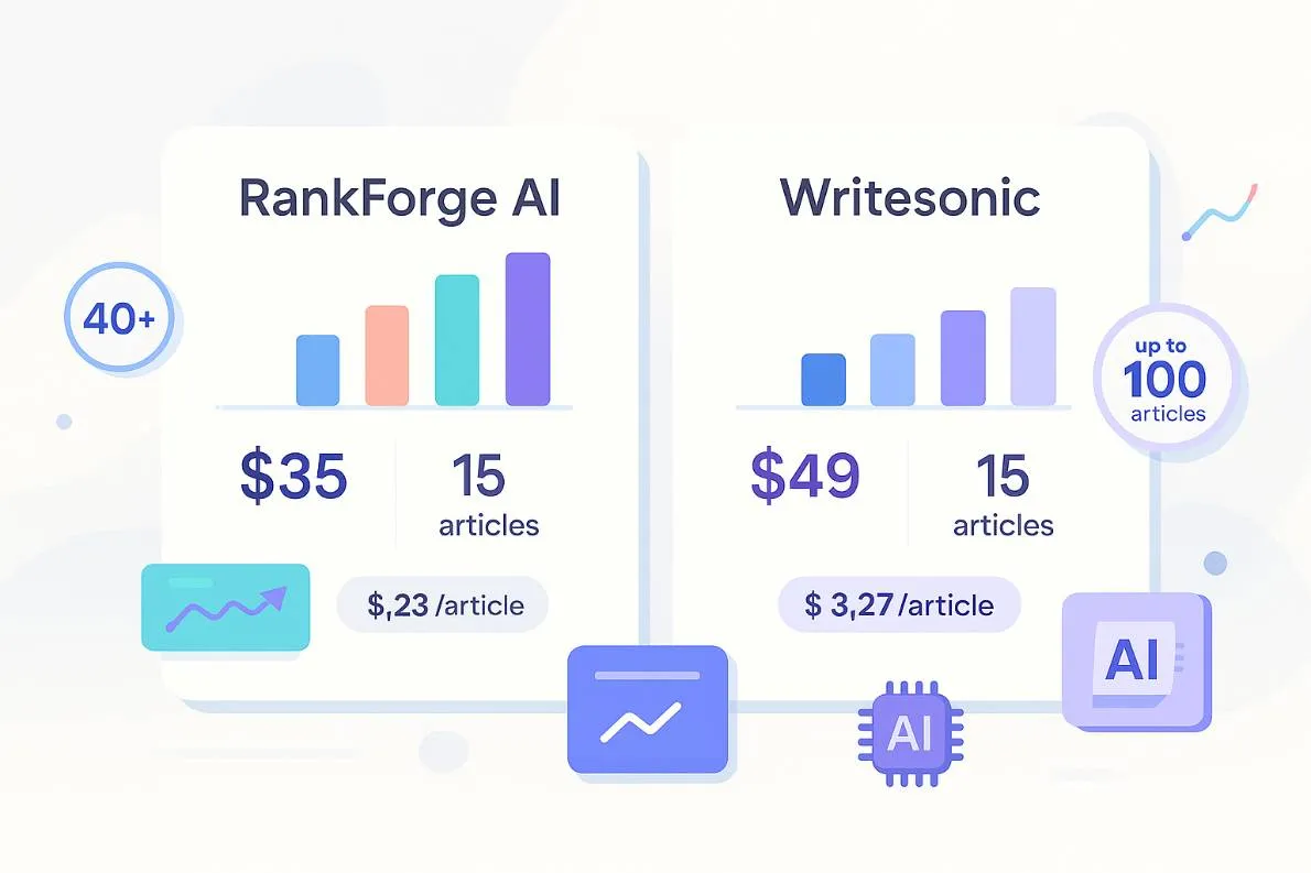 Why is RankForge AI a Cheaper Option than Writesonic for Your Content Needs?