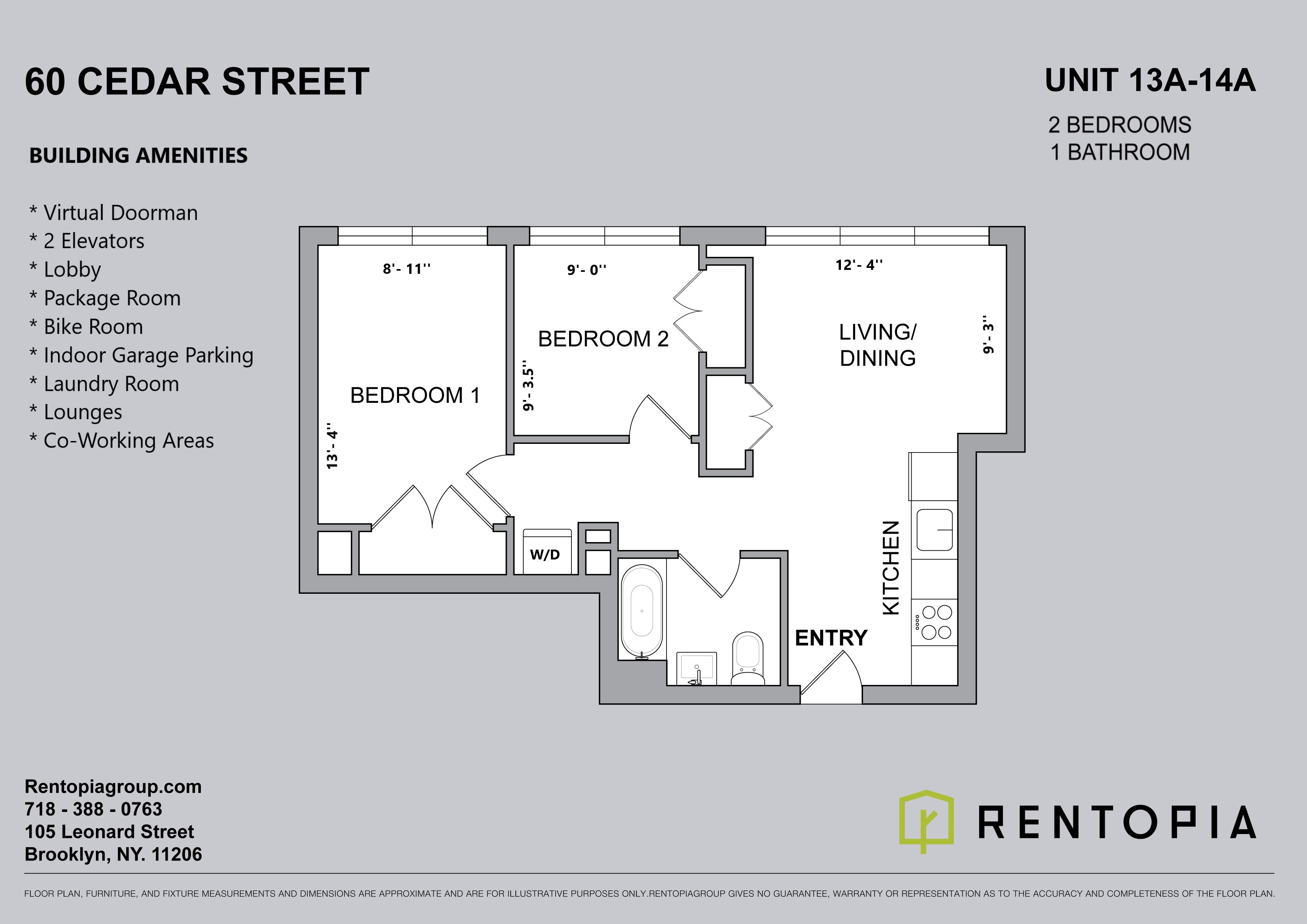 60 Cedar Street — Floor plans