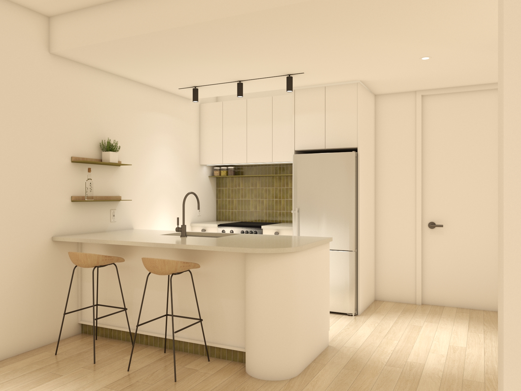 60 Cedar Street — Unit interiors