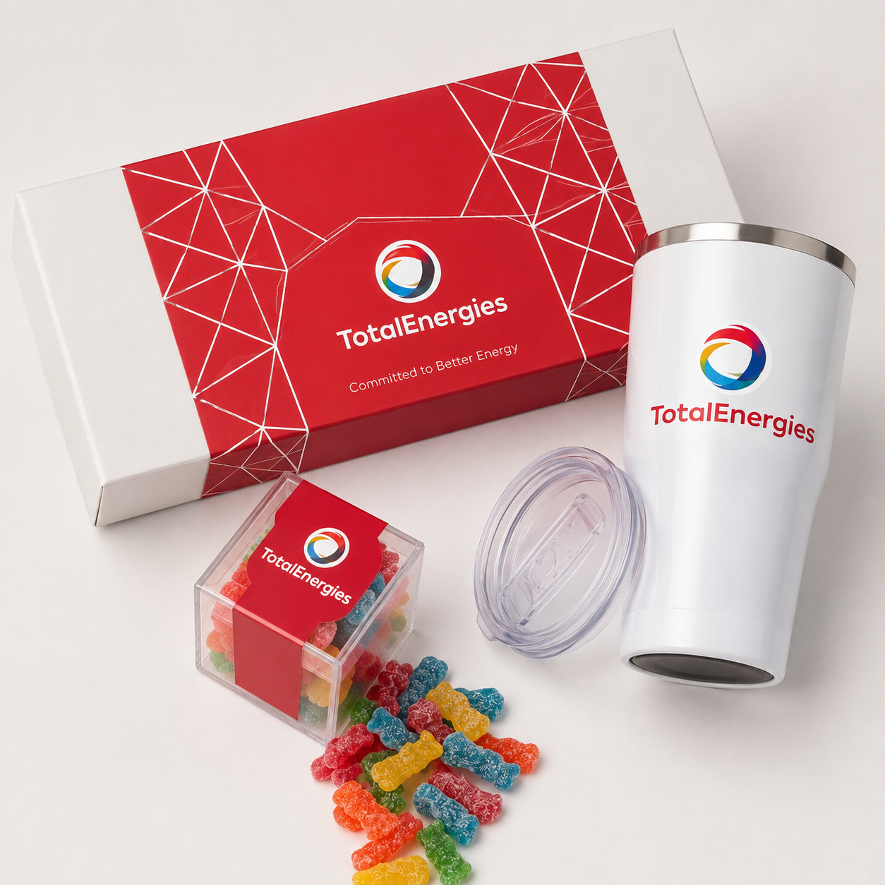 Branded gift box from RibiRewards' December collection, fulfilled locally in Nairobi