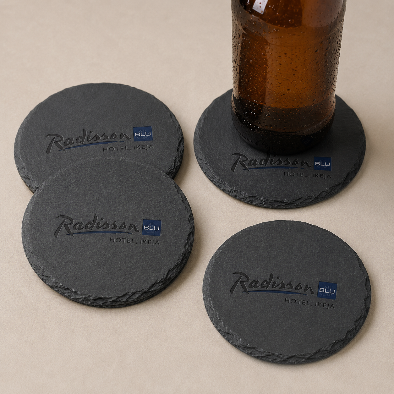 Slate coaster set from RibiRewards' December collection