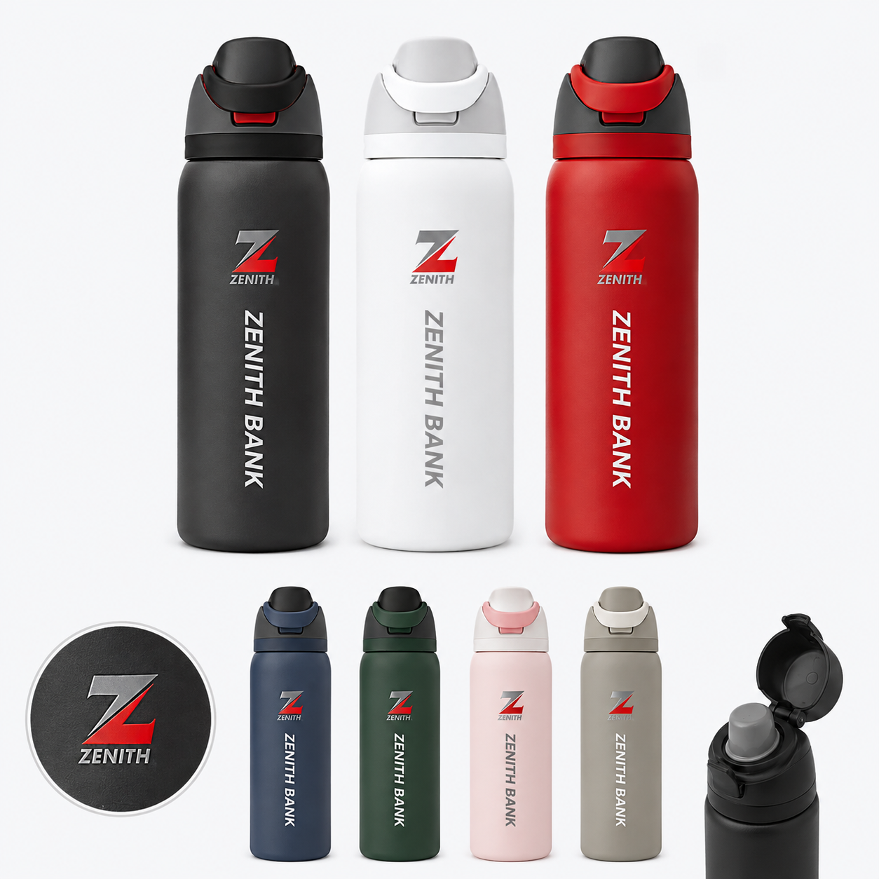 Insulated water bottle client gift from RibiRewards' December collection