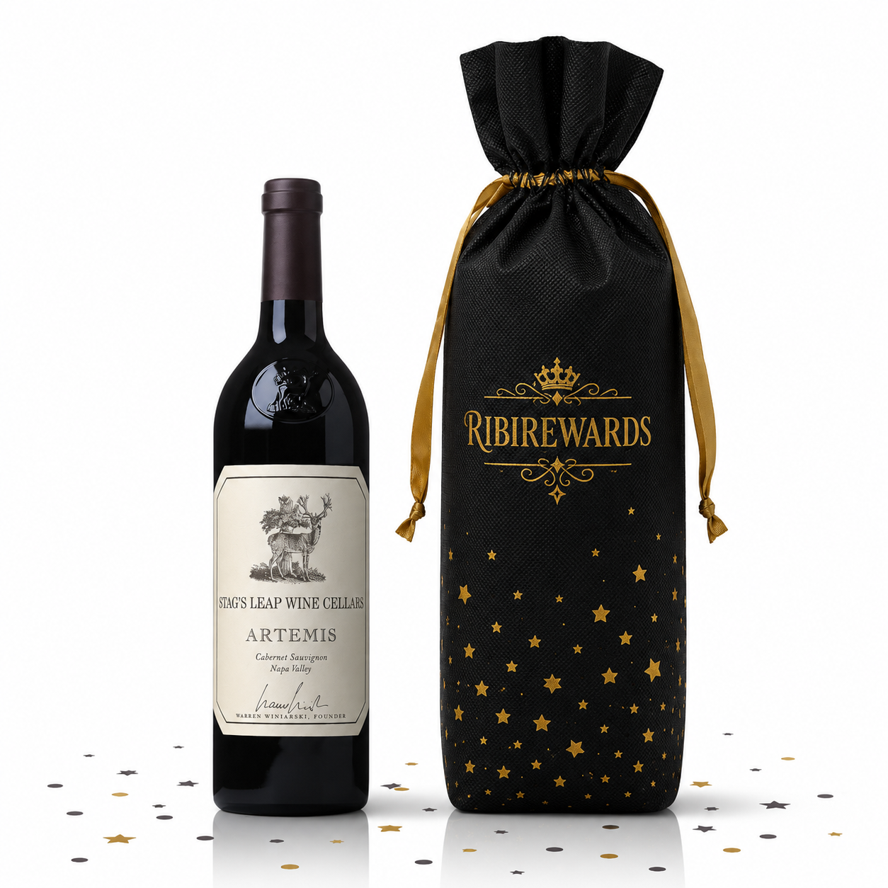 Branded Cabernet Sauvignon gift bottle from RibiRewards' December collection