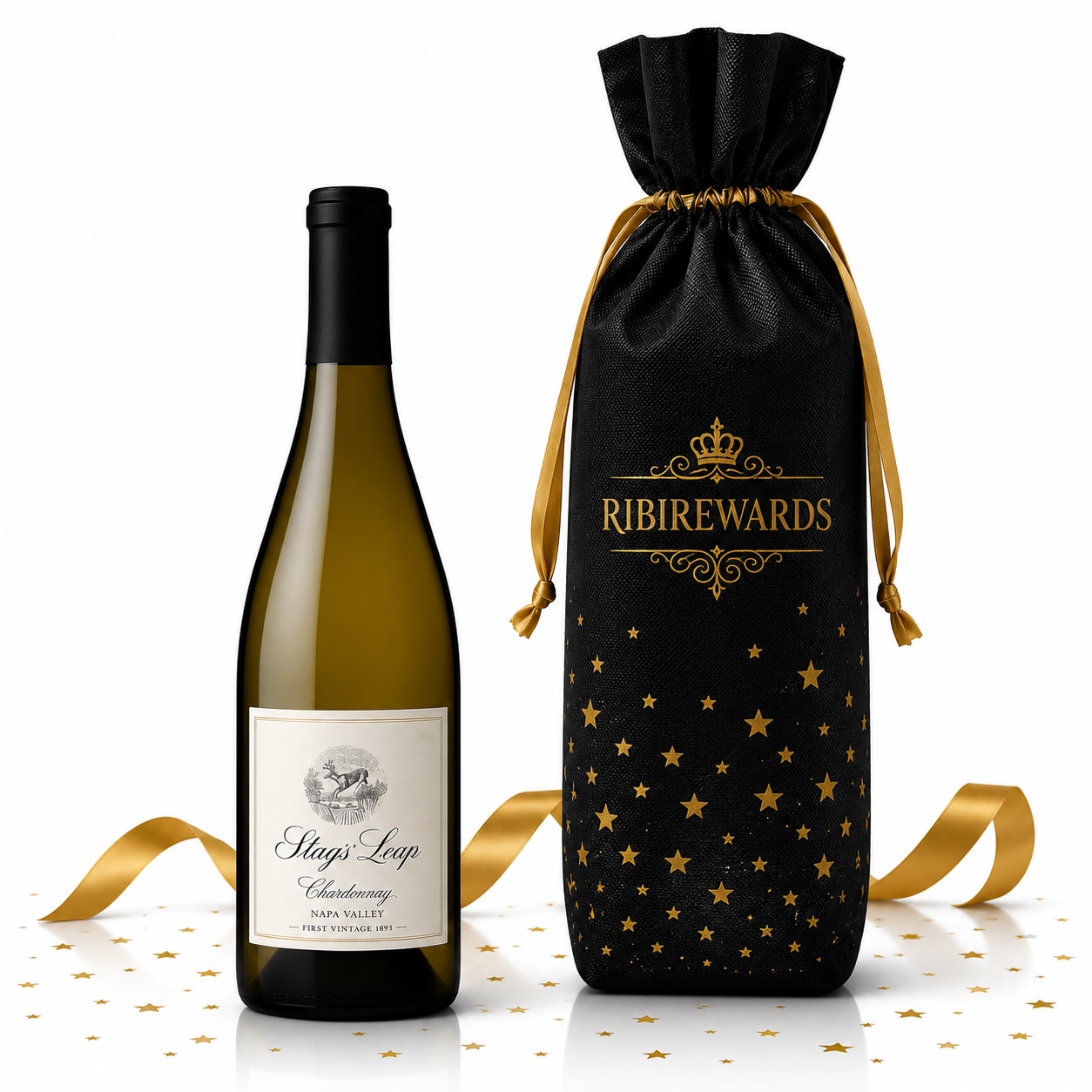 Branded Chardonnay wine gift from RibiRewards' December collection