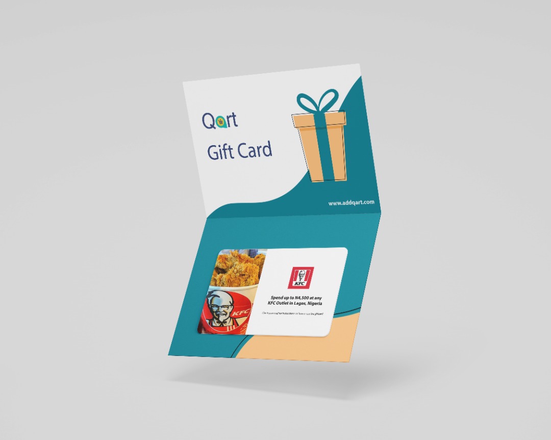 An early Qart gift card design for a KFC redemption