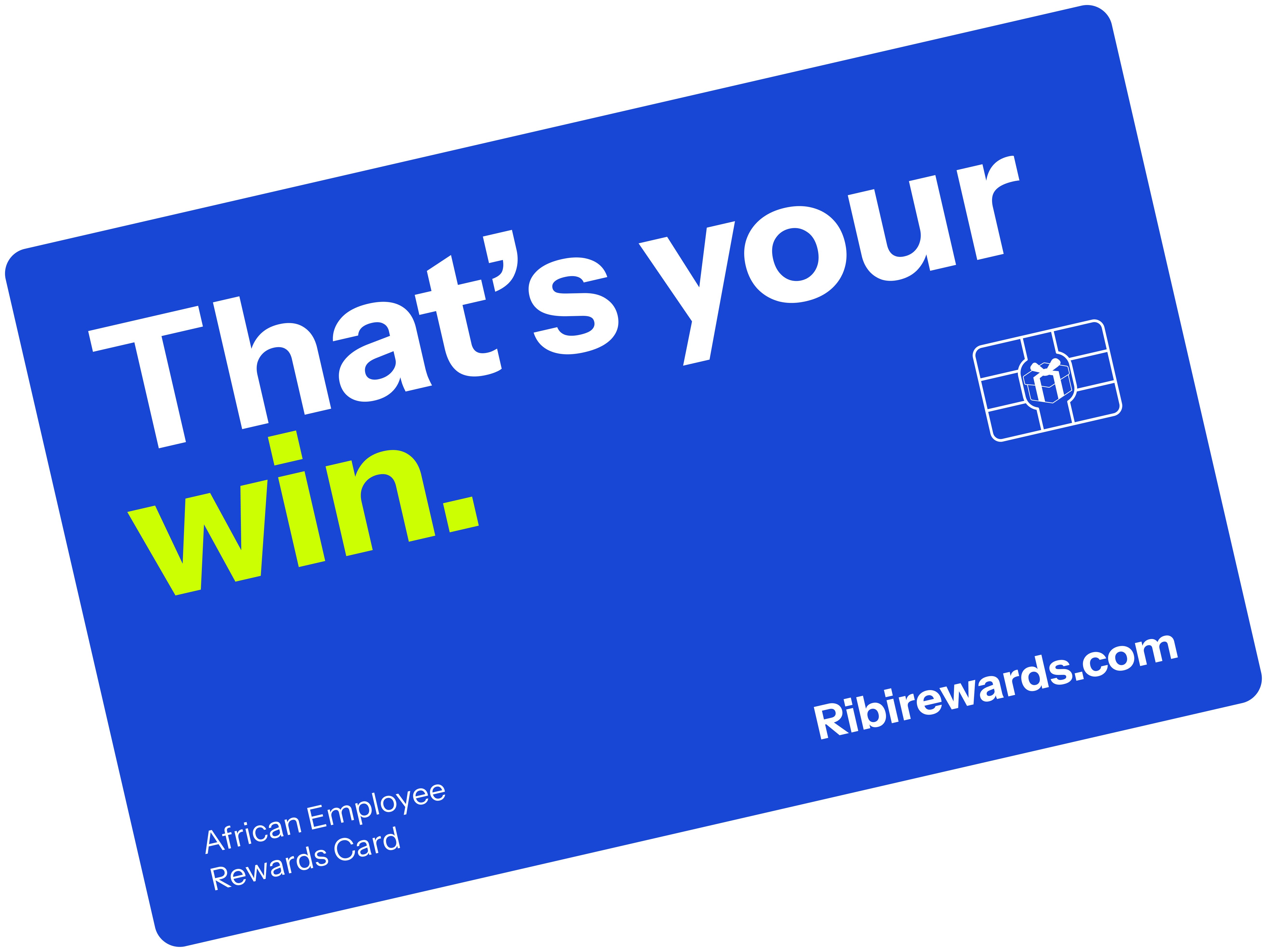 RewardsCard design — That's your win