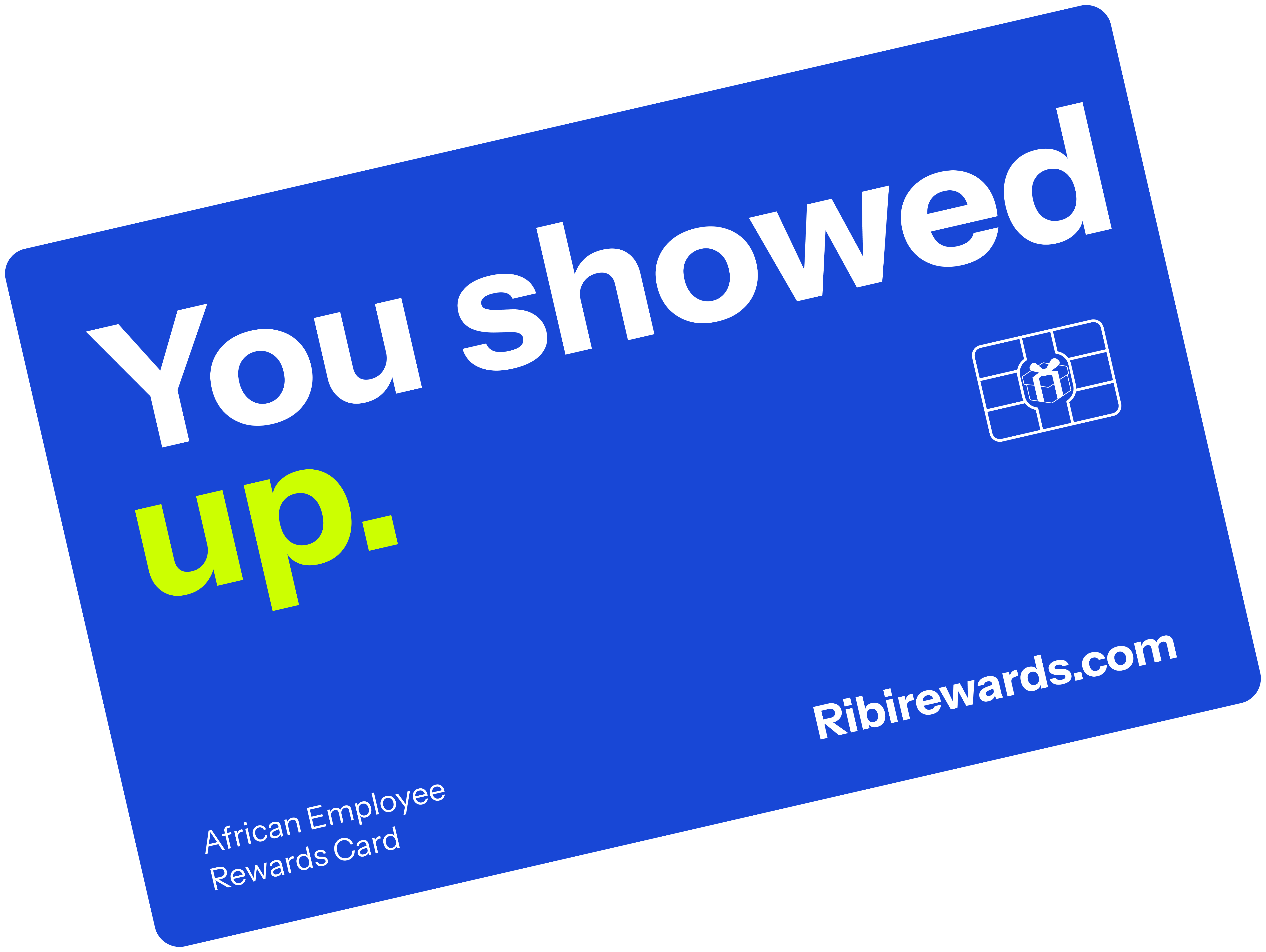 RewardsCard design — You showed up
