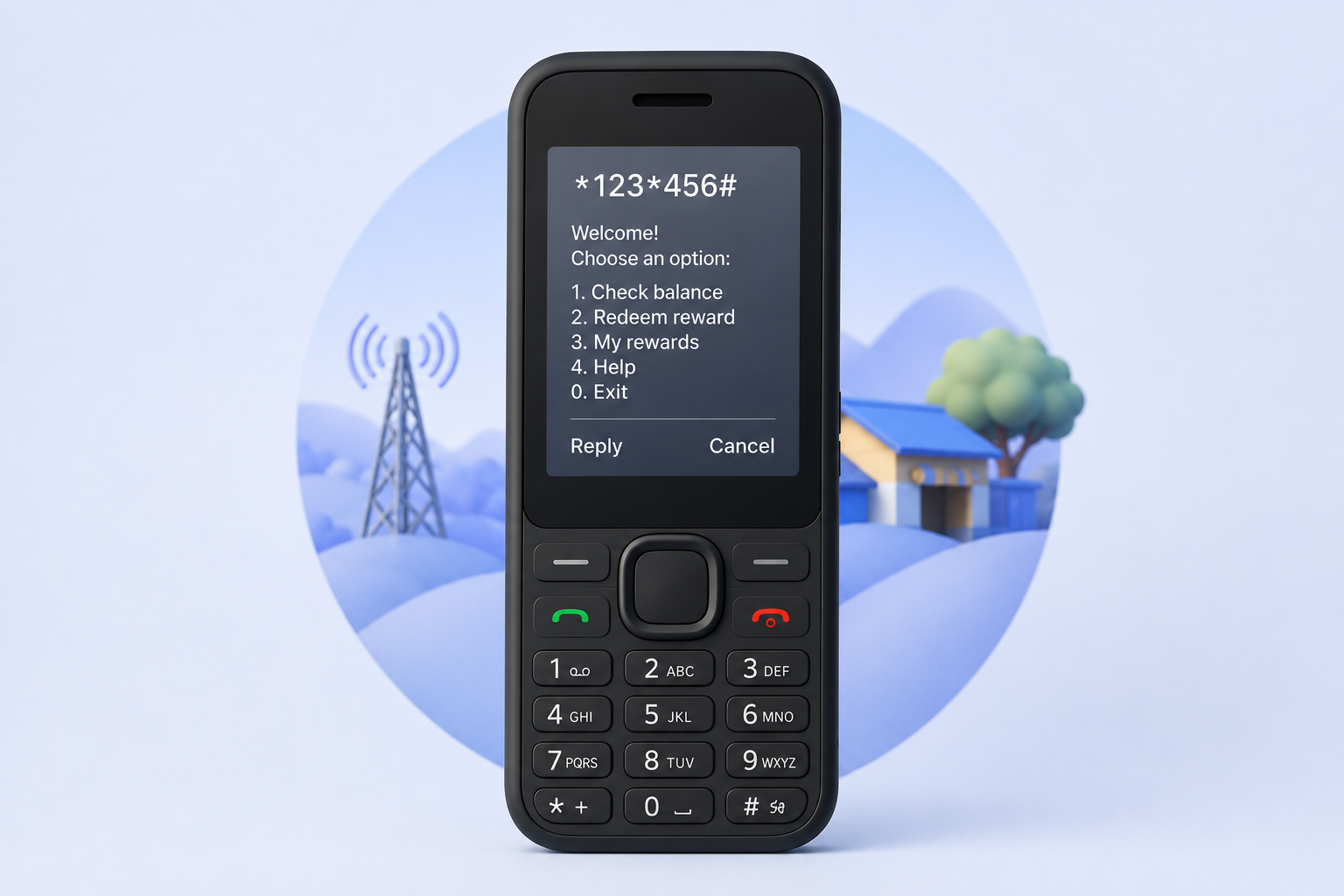 USSD redemption — Any handset, any network, zero data.