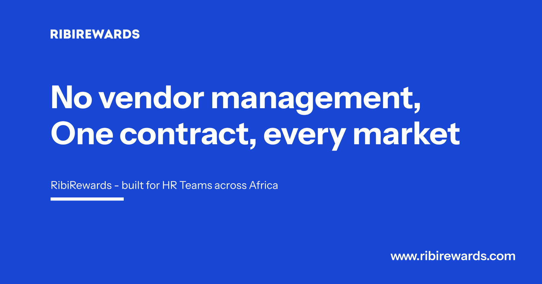 No vendor management