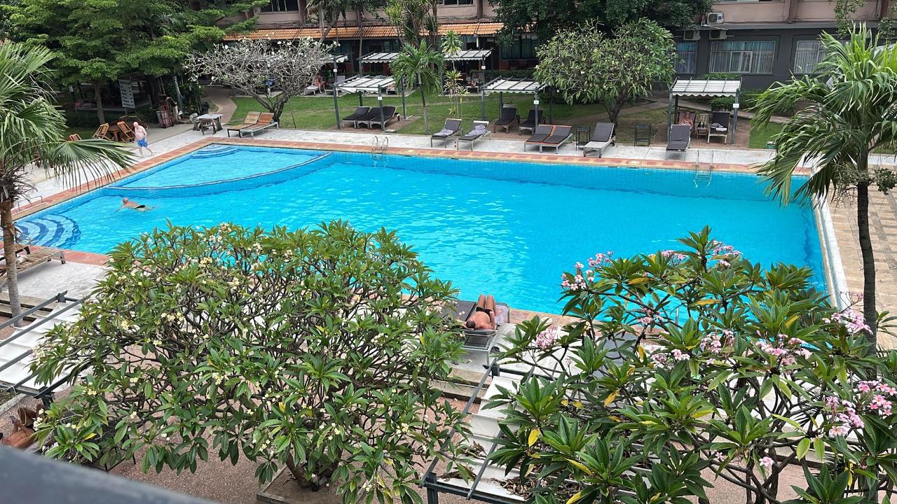 Pool view at Basaya Beach Hotel & Resort, Pattaya Thailand