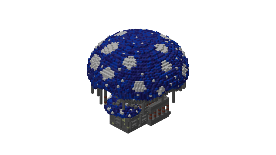 Celestial Blue Mushroom Dome