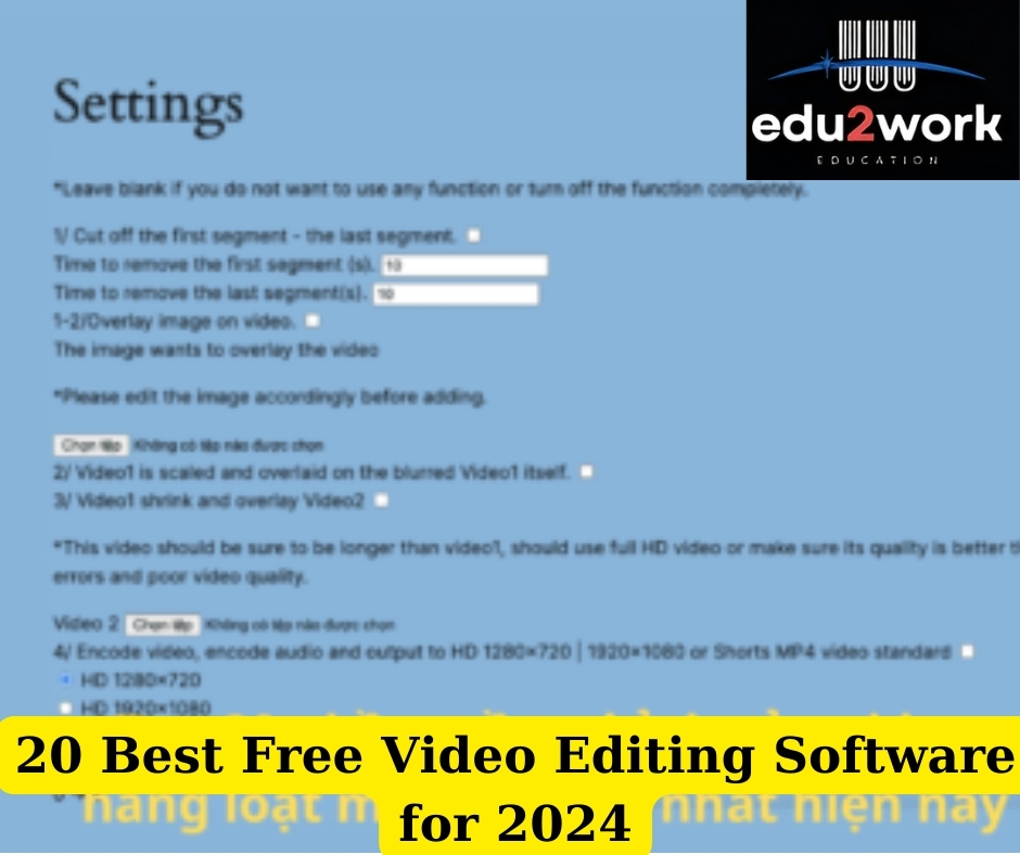 Top 20 Free Video Editing Software For 2024