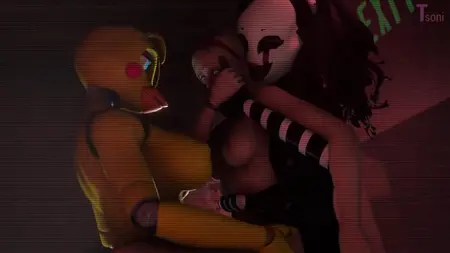 1girls 2futas 3d animated animatronic black_screen_roulette breasts covering_mouth dickgirl double_penetration female five_nights_at_freddy's from_behind furry futa futa_on_female futanari genderswap large_penis marionette_(fnaf) nipples puppet_(fnaf) rape resident_evil robot sherry_birkin sound source_filmmaker tagme technophilia toy_chica_(fnaf) tsoni vaginal vaginal_penetration vaginal_sex video