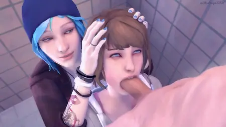 1boy 2girls 3d animated assisted_fellatio athletic_male ball_sucking big_penis black_screen_roulette blowjob blue_eyes blue_hair brown_hair chloe_price clothed_female_nude_male clothing cock_hungry cock_worship collaborative_fellatio cum cum_in_mouth cum_string cumdrip deepthroat edit ejaculation face_fucking fellatio female female_protagonist hands-free hands_on_another's_head headgear human irrumatio jewelry large_penis life_is_strange light-skinned_female light-skinned_male light_skin long_video madrugasfm magicalmysticva male max_caulfield multiple_girls nail_polish necklace no_hands open_mouth oral outerwear partial_male penis penis_awe penis_on_face penis_slap penis_slapping_face short_hair sound straight sucking_testicles tattoo teamwork testicles threesome video