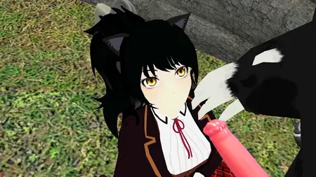 3d animal_ears animated black_hair black_screen_roulette blake_belladonna blank_thumbnail cat_ears catgirl clipclipping clothing cum cum_in_mouth cum_inside deepthroat dialogue english_dialogue eyeshadow fellatio female femsub forest funny fur golden_eyes grimm_(rwby) hand_on_head horsecock interspecies ivan_e_recshun kneeling long_hair long_video longer_than_30_seconds longer_than_one_minute male monster mp4 on_knees oral pale_skin rwby sarbearvoices school_uniform size_difference sound submissive submissive_female the_clipping ursa_(rwby) video voice_acted