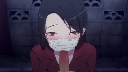 16:9 1boy 1girls 2d_(artwork) animated asian black_hair black_screen_roulette blush cum cum_in_mouth eye_contact face_mask fellatio fellatio_under_mask high_resolution japanese_mythology kamuo kuchisake-onna large_penis longer_than_30_seconds longer_than_one_minute mask mythology no_cheeks oral pale_skin penis pov red_eyes sound tongue tongue_out video