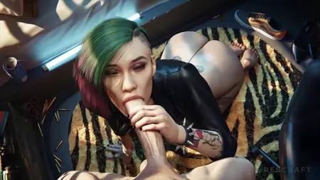 1boy 1girls 3d animated athletic_female black_nails black_pantyhose black_screen_roulette blowjob bottomless cum cum_in_mouth cum_inside cumshot cyberpunk_2077 ejaculation facial fellatio green_hair handjob human judy_alvarez just_the_tip large_penis leather_jacket light-skinned_male looking_at_viewer mp4 multicolored_hair oral pantyhose partially_clothed penis pink_hair pov rescraft sheer_clothing shorter_than_10_seconds sidecut sound spiked_bracelet video