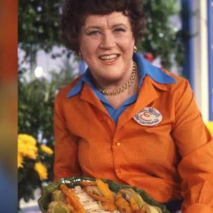 Picture of Julia Childs on her show The French Chef