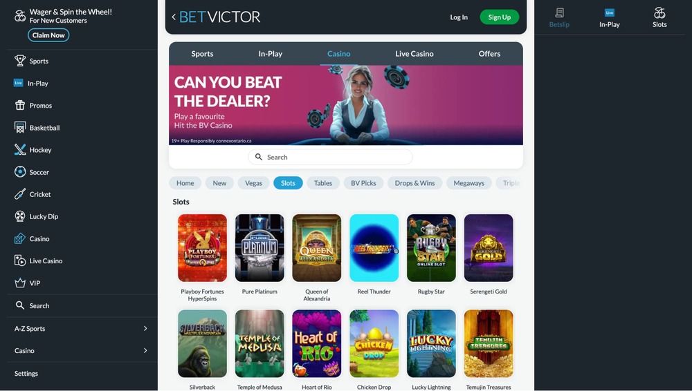 BetVictor Interac casino review