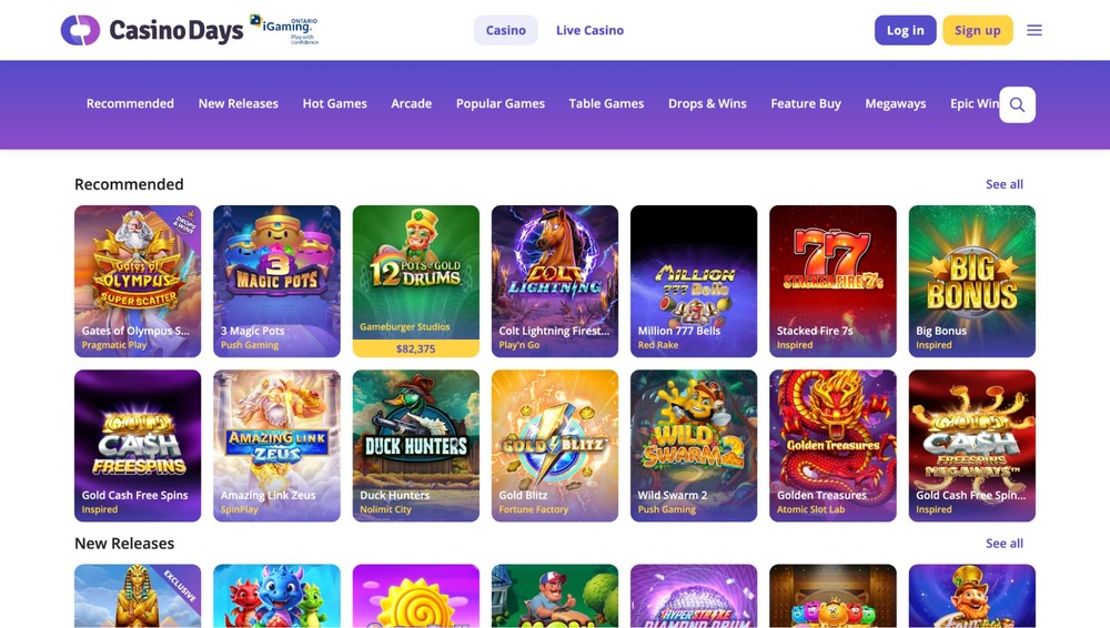 Casino Days Interac casino review