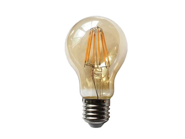 4Watt E27 A60 LED Filament Bulb- Warm White Vintage Style for Modern Interiors.