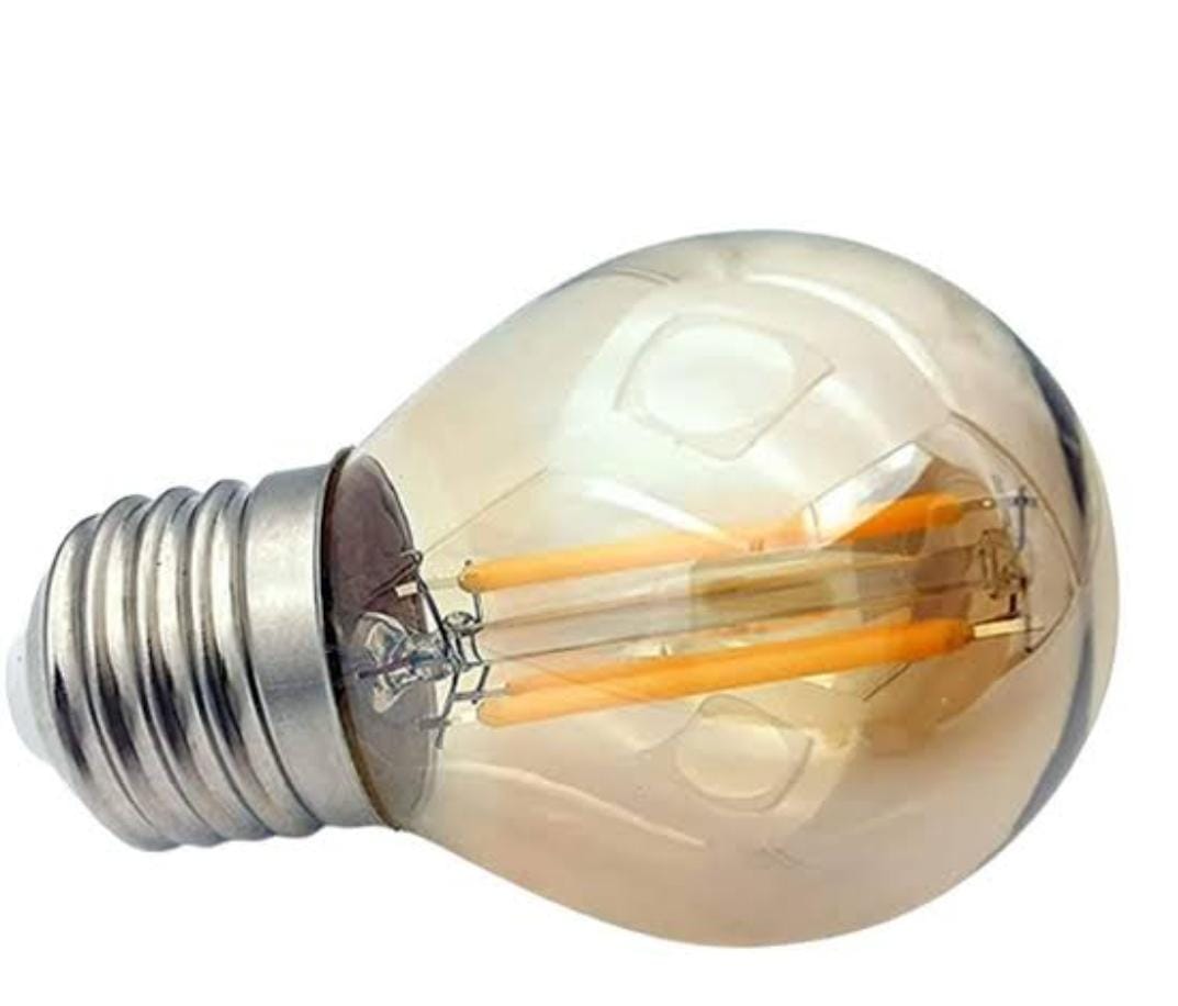 4Watt E27 G45 LED Filament Bulb- Amber Glass Vintage Lighting.