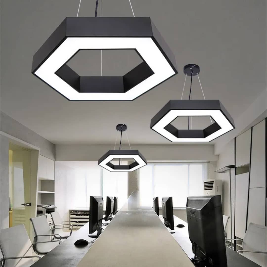600MM Nordic Led Chandelier Light - IRON ART, BLACK (SINGLE COLOR).