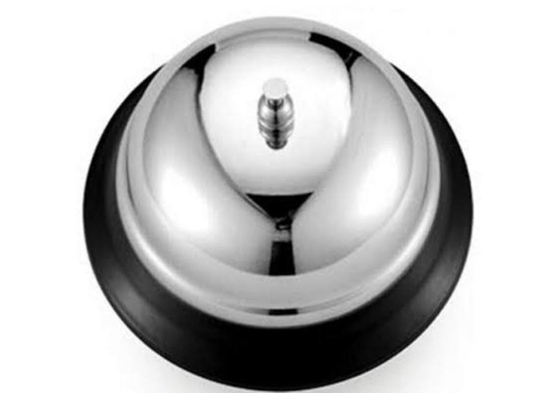 Bell Ring– Classic Metal Call Bell with Black Base for Home & Office.