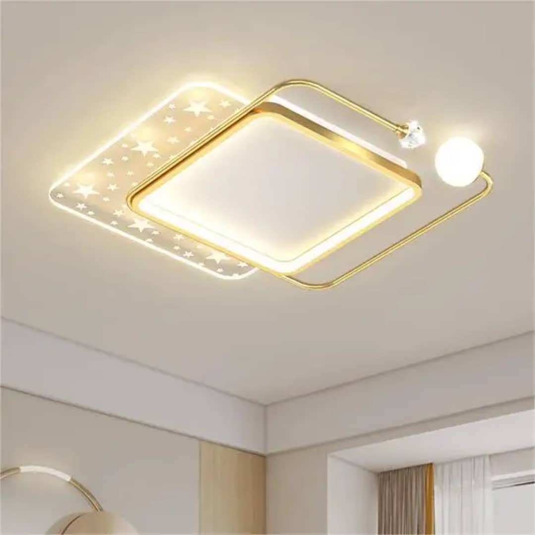 Star Pattern LED Ceiling Light – Modern Decorative Ceiling Fittings for Bed Room &amp; Living Room.