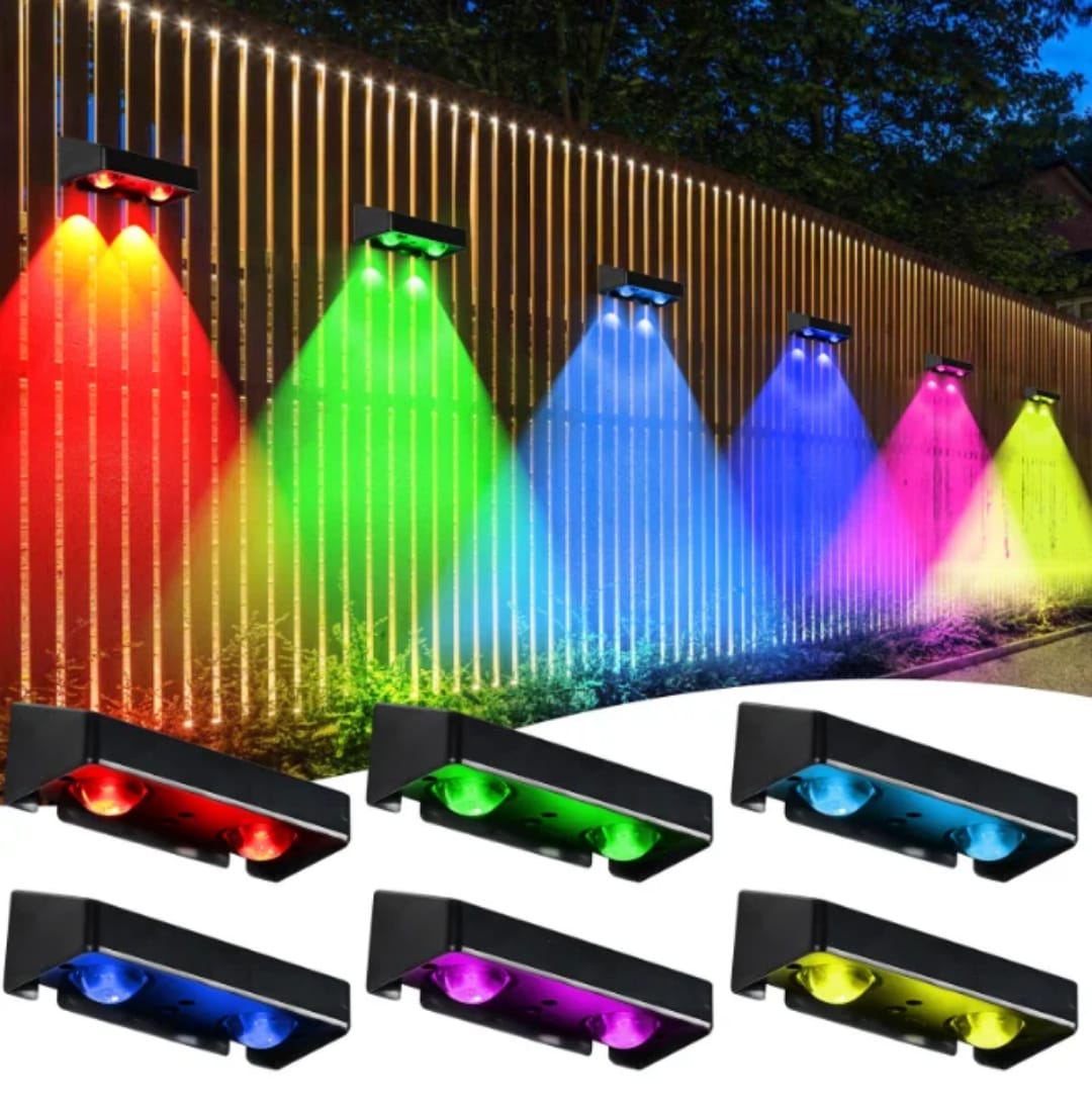 RGB Solar LED Wall Light – Energy-Saving Outdoor Wall Light for Garden &amp; Garage.