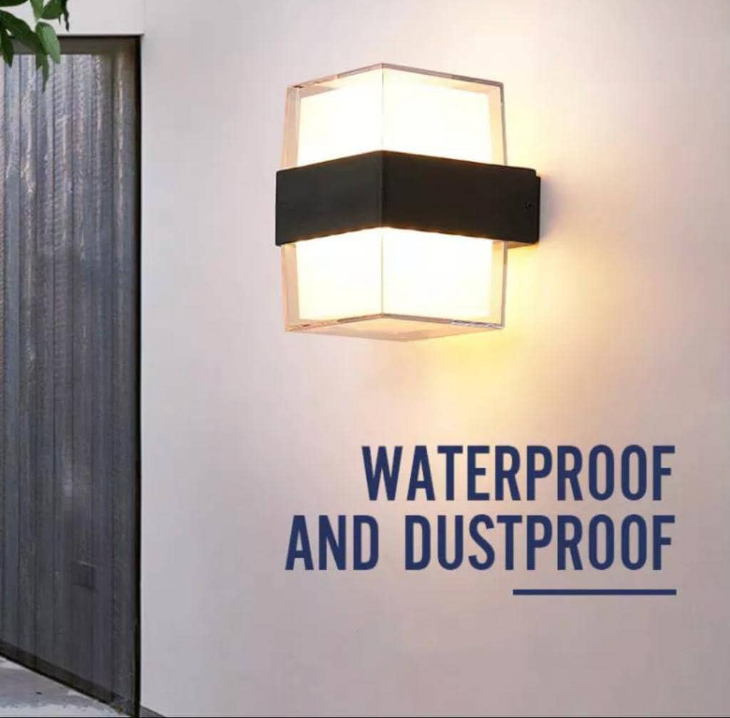 Modern Matte Black Cubic LED Outdoor Wall Light Waterproof Elegant Design for Home, Garage, Front Door, Pathways & Outdoor Decoration