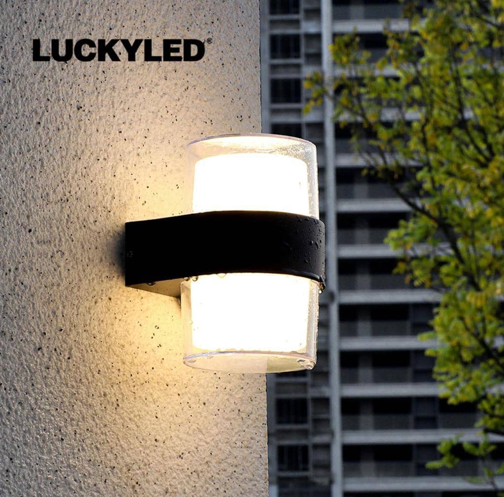 Modern Matte Black Cylindrical LED Outdoor Wall Light Waterproof Elegant Design for Offices, Garage, Front Door & Stairways