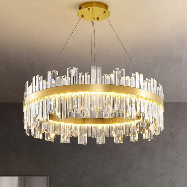 Gold Crystal Chandelier for Dining Room &amp; Living Room Décor.