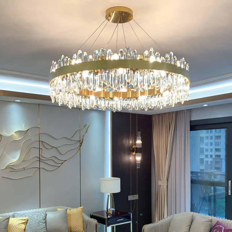 Flush Mount Crystal Chandelier for Dining Rooms, Bedrooms and Hallways.