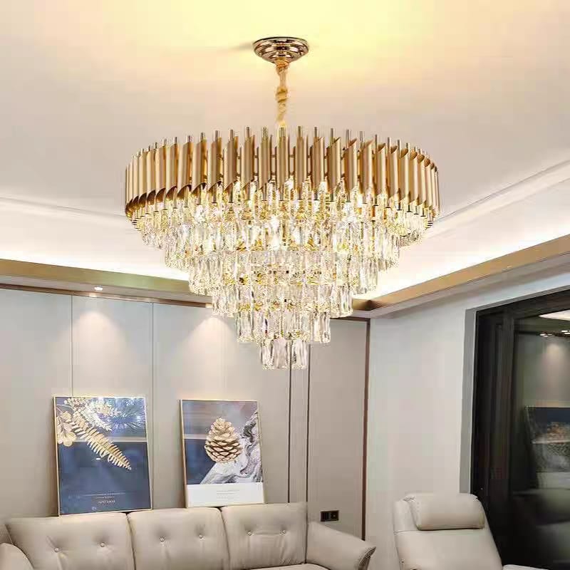 Luxury Tiered Crystal Chandelier Light for Dining Room &amp; Lounge.