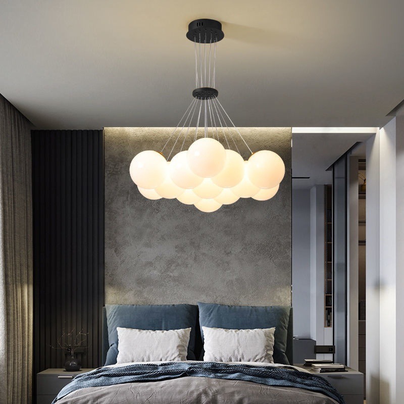 13-Nordic Glass Globe Chandelier for Dining Room, Kitchen, &amp; Bedroom.