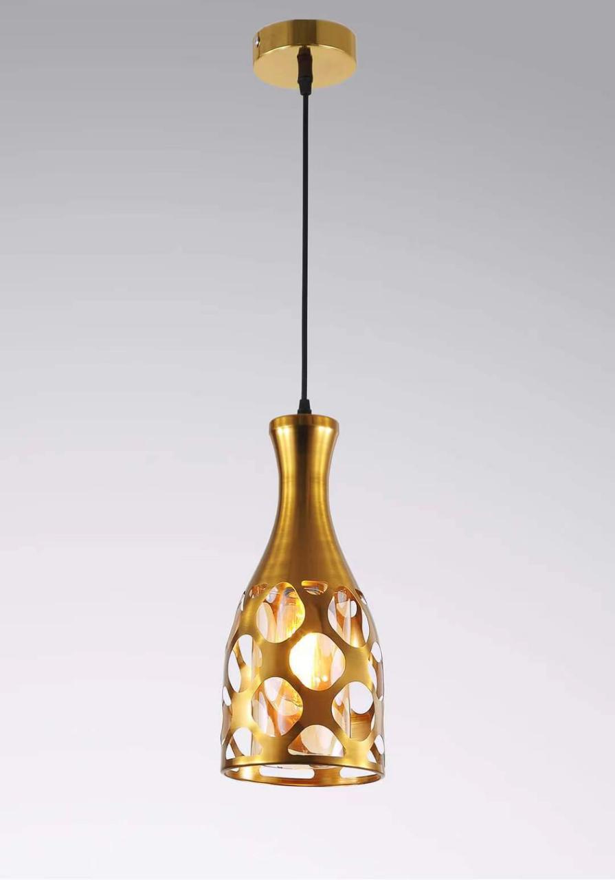 Luxury Gold Droplight Pendant – Modern Cut-Out Ceiling Light for Living, Dining & Hallways.